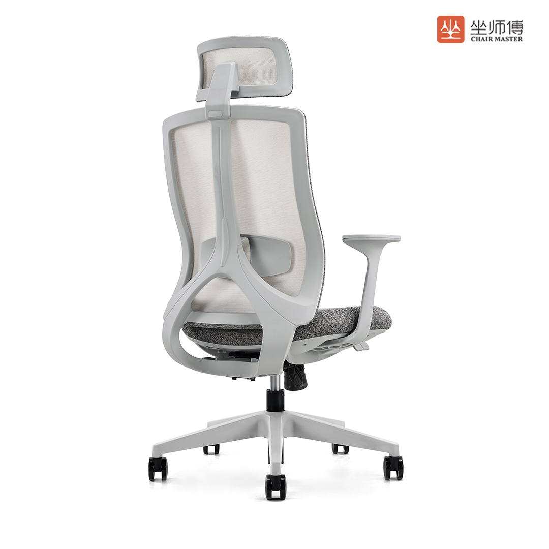 Q203A GREY FRAME OFFICE CHAIR (4)