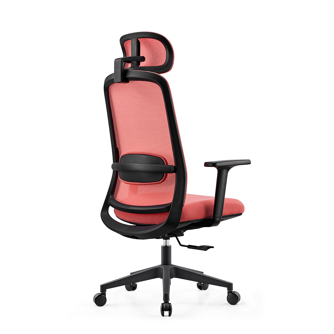 Q322A BLACK FRAME OFFICE CHAIR MOULDED FOAM (2)