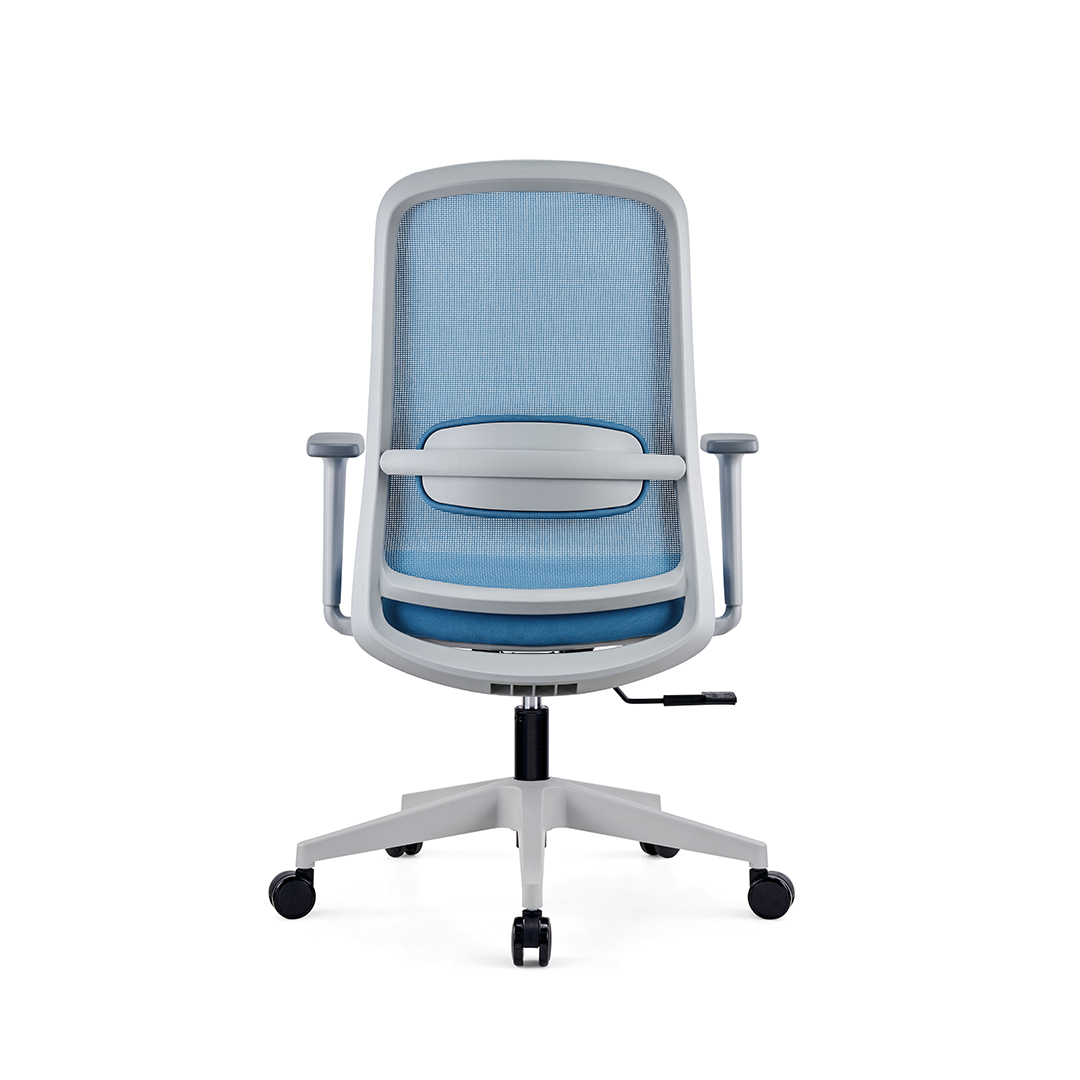 Q322B moulded foam grey frame office chair (2)