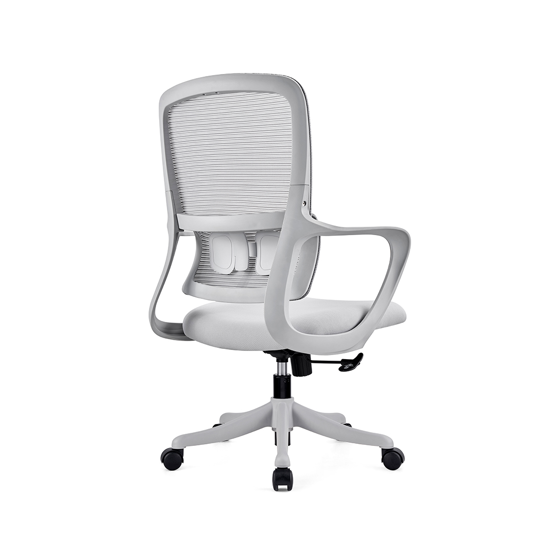 Q306B GREY FRAME LOW BACK CHAIR (3)