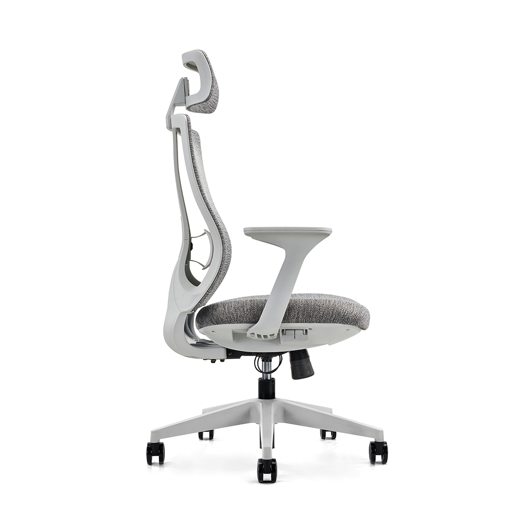 Q203A GREY FRAME OFFICE CHAIR (2)