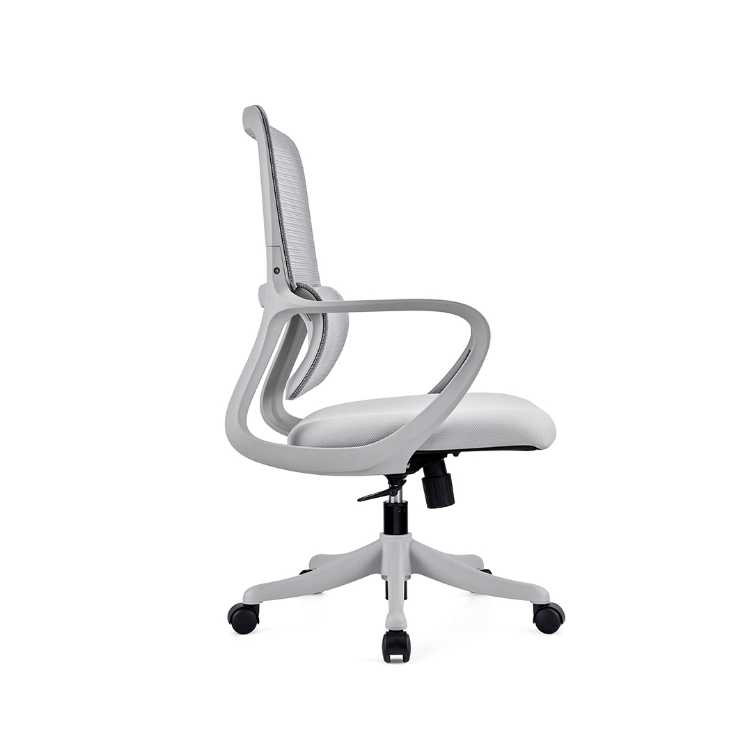 Q306B GREY FRAME LOW BACK CHAIR (2)