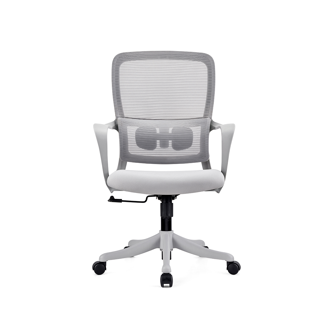 Q306B GREY FRAME LOW BACK CHAIR (1)
