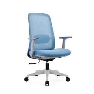 2025 New design low back chair with adjustable lumbar Q322B Grey frame